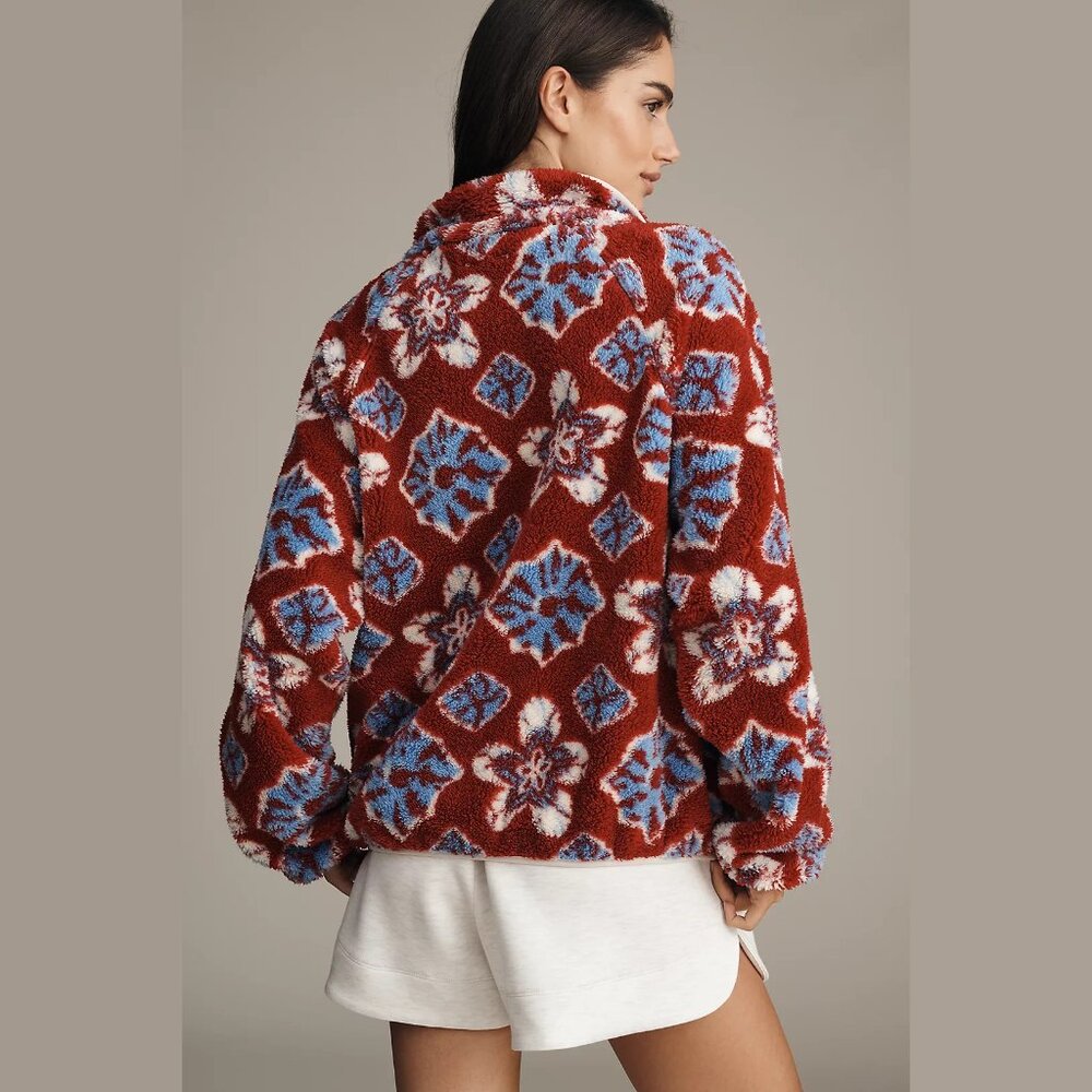 NEW The Upside - Sizes S, M Women's Harlow Half-Zip Fleece Pullover - Batik - Picture 2 of 3